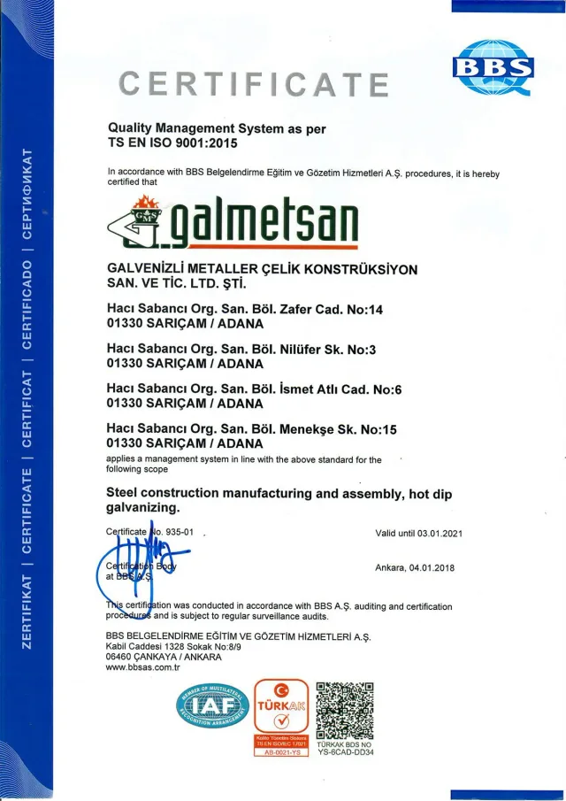 ISO 9001:2015 — Kalite yönetimi (EN)